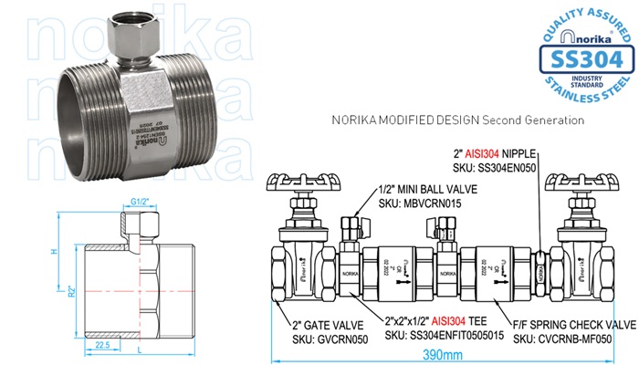 Stainless Steel 304 Threaded Reducing Tee MxF